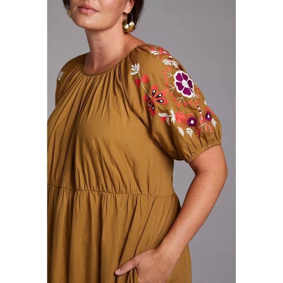 Anthropologie-  Let Me Be Embroidered Maxi Dress - Picture 3 of 6